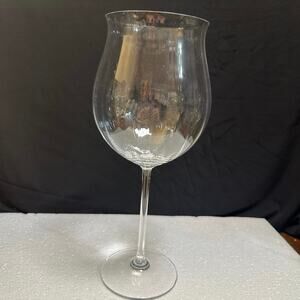 Vintage Bordeaux Ribbed crystal 10.25” tulip red wine glasses 20 oz set of 5